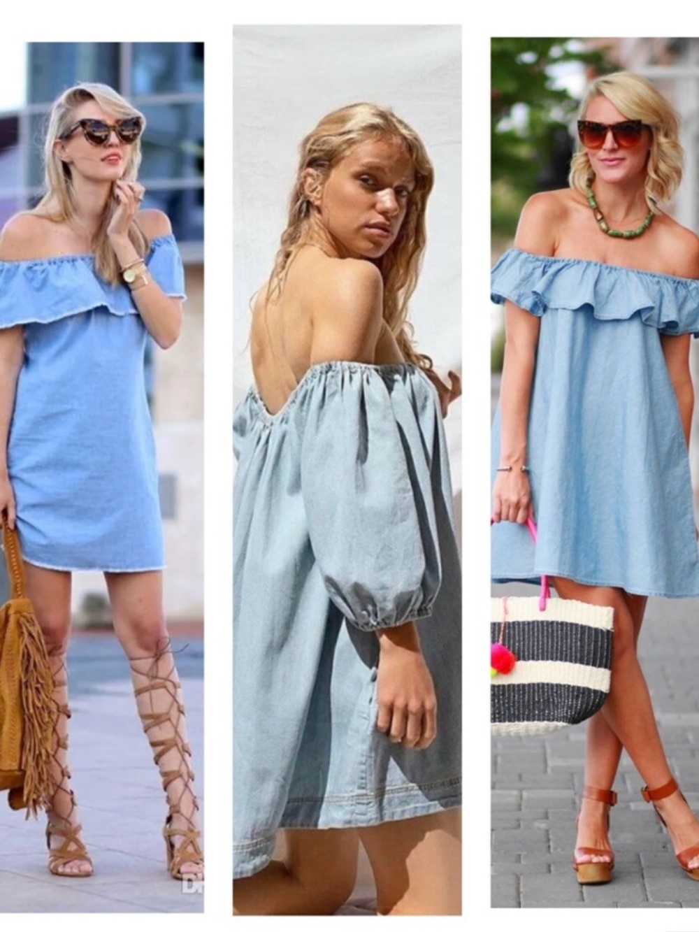 7 For All Mankind Chambray Shift Dress size S